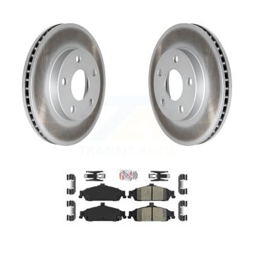 Front Coated Brake Rotor Ceramic Pad Kit For Pontiac Grand Am Chevrolet Malibu Oldsmobile KGA-100842