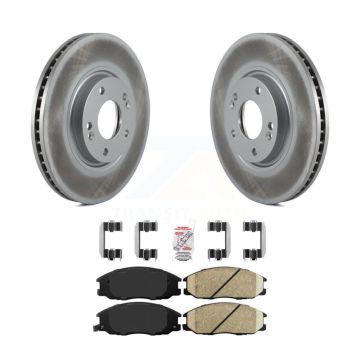 Front Coated Disc Brake Rotors And Ceramic Pads Kit For Kia Amanti Hyundai XG350 KGA-100855
