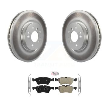 Front Coated Brake Rotor & Semi-Metallic Pad Kit For Mercedes-Benz ML350 ML320 R350 ML500 KGA-100856