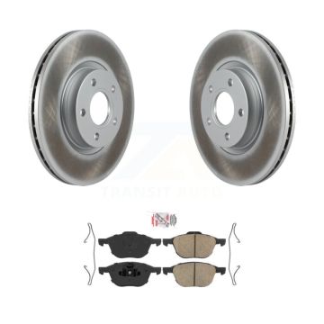 Front Coated Disc Brake Rotor Ceramic Pad Kit For Ford Escape Volvo C-Max S40 C30 V50 C70 KGA-100892