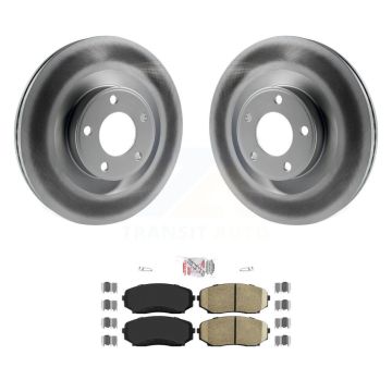 Front Coated Disc Brake Rotors And Ceramic Pads Kit For Ford Edge Lincoln MKX KGA-100894