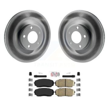 Front Coated Disc Brake Rotors And Ceramic Pads Kit For Ford Edge Lincoln MKX KGA-100895