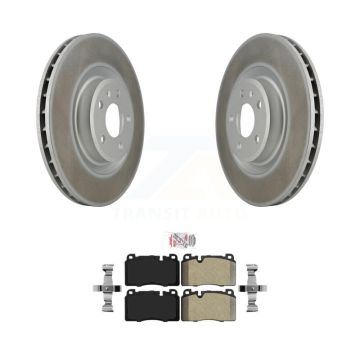 Front Coated Disc Brake Rotors And Semi-Metallic Pads Kit For Audi Q5 KGA-100909