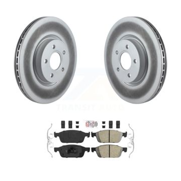 Front Coated Disc Brake Rotor Ceramic Pad Kit For Ford Escape Transit Connect Lincoln MKC KGA-100915