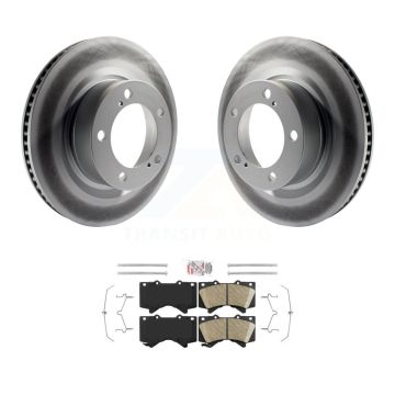 Front Coat Brake Rotor Ceramic Pad Kit For Toyota Tundra Sequoia Lexus LX570 Land Cruiser KGA-100923