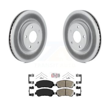 Front Coated Disc Brake Rotors And Ceramic Pads Kit For Nissan Rogue Select KGA-100929