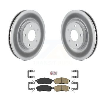 Front Coated Disc Brake Rotors And Ceramic Pads Kit For 2007-2012 Nissan Sentra SE-R KGA-100930