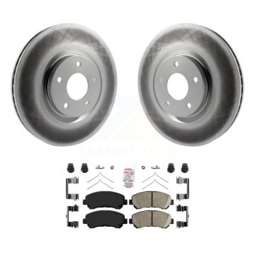 Front Coated Disc Brake Rotors And Ceramic Pads Kit For Nissan Sentra Juke KGA-100934