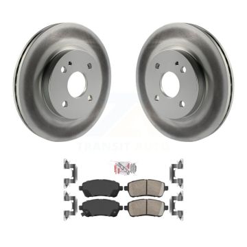 Front Coated Disc Brake Rotors And Ceramic Pads Kit For 2011-2014 Mazda 2 KGA-100951