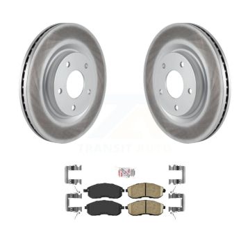 Front Coated Disc Brake Rotors And Ceramic Pads Kit For Nissan Juke KGA-100963