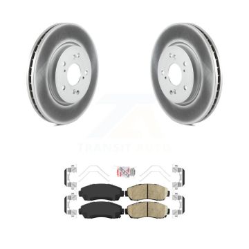 Front Coated Disc Brake Rotor & Ceramic Pad Kit For Honda CR-V Acura RDX Accord Crosstour KGA-100970