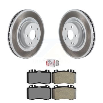 Front Coated Disc Brake Rotors Semi-Metallic Pad Kit For Mercedes-Benz CLS550 CLS500 E550 KGA-101002