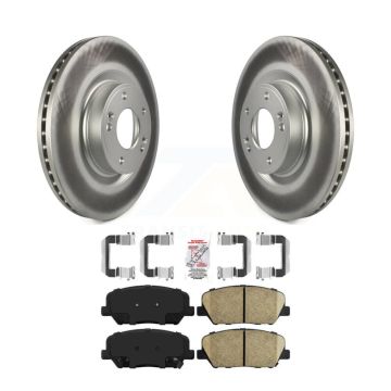 Front Coated Disc Brake Rotors And Ceramic Pads Kit For Hyundai Genesis Coupe KGA-101012