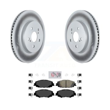 Front Coated Disc Brake Rotors And Ceramic Pads Kit For Toyota Corolla Prius Prime KGA-101034