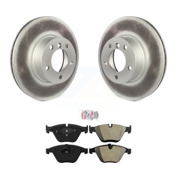 Front Coated Disc Brake Rotors And Semi-Metallic Pads Kit For BMW 328i xDrive X1 328xi KGA-101037