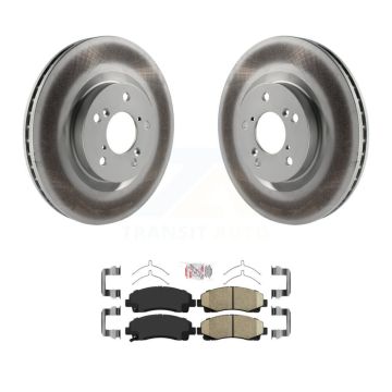 Front Coated Disc Brake Rotors And Ceramic Pads Kit For 2009-2014 Acura TL KGA-101039