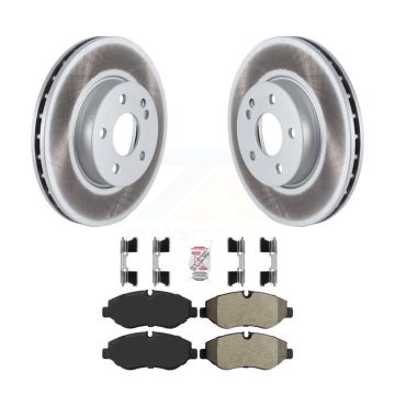 Front Coated Disc Brake Rotors & Semi-Metallic Pad Kit For 2016-2020 Mercedes-Benz Metris KGA-101044
