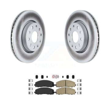Front Coated Disc Brake Rotors And Ceramic Pads Kit For Jeep Wrangler Gladiator KGA-101046