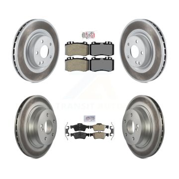 Front Rear Semi-Metallic Pad Coated Brake Rotors Kit For Mercedes-Benz CLS550 CLS500 E550 KGA-101054