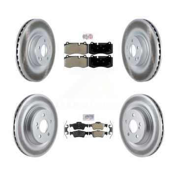 Front Rear Semi-Metallic Pad Coat Brake Rotors Kit For Mercedes-Benz S550 S450 SL550 S350 KGA-101056