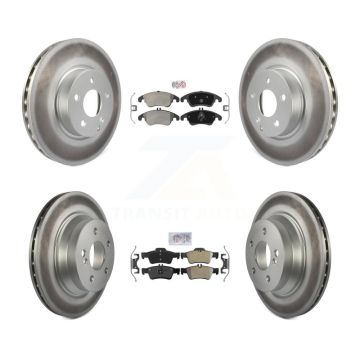 Front Rear Semi-Metallic Pad And Coated Disc Brake Rotors Kit For Mercedes-Benz E350 E400 KGA-101062