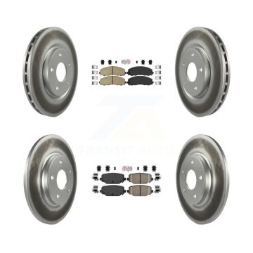 Front Rear Ceramic Pad Coat Brake Rotor Kit For Dodge Grand Caravan Journey Chrysler Town KGA-101075