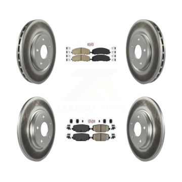 Front Rear Ceramic Pad Coat Brake Rotor Kit For Dodge Grand Caravan Journey Chrysler Town KGA-101076