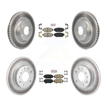 Front Rear Ceramic Pads And Coated Disc Brake Rotors Kit For Mazda 3 Sport KGA-101081