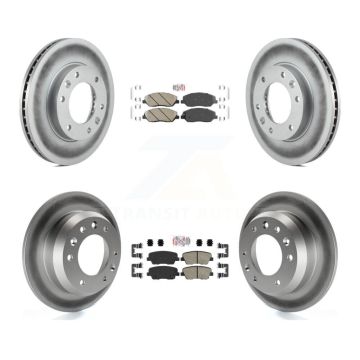 Front Rear Ceramic Pads And Coated Disc Brake Rotors Kit For Kia Sedona Hyundai Entourage KGA-101089