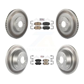 Front Rear Ceramic Pad Coated Disc Brake Rotor Kit For Kia Sorento Hyundai Santa Fe Sport KGA-101109