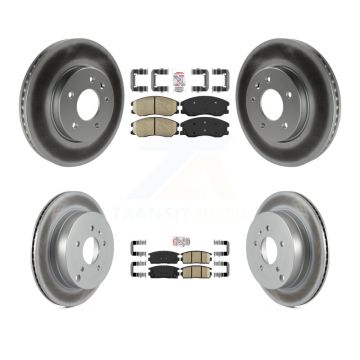 Front Rear Ceramic Pad Coat Brake Rotors Kit For Chevrolet Equinox Pontiac Torrent Saturn KGA-101120