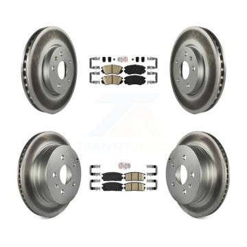 Front Rear Ceramic Pad And Coated Disc Brake Rotors Kit For Chevrolet Equinox GMC Terrain KGA-101123
