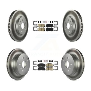 Front Rear Ceramic Pad And Coated Disc Brake Rotors Kit For Chevrolet Equinox GMC Terrain KGA-101125
