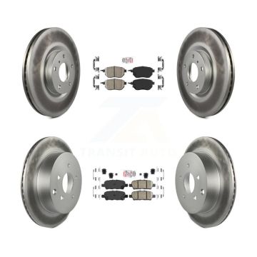 Front Rear Ceramic Pads And Coated Disc Brake Rotors Kit For Nissan Murano KGA-101138