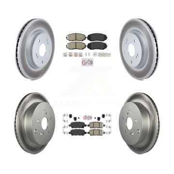 Front Semi-Metallic Rear Ceramic Pad Coated Brake Rotor Kit For 09-13 Suzuki Grand Vitara KGA-101142