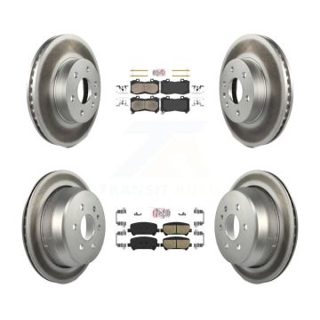 Front Rear Ceramic Pad Coated Brake Rotor Kit For 2015-2020 Chevrolet Colorado GMC Canyon KGA-101151