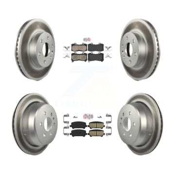 Front Rear Ceramic Pad Coated Brake Rotor Kit For 2015-2020 Chevrolet Colorado GMC Canyon KGA-101152