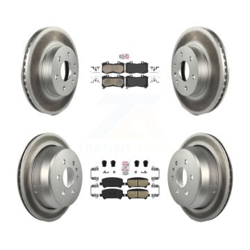Front Rear Ceramic Pad Coated Brake Rotor Kit For 2015-2020 Chevrolet Colorado GMC Canyon KGA-101154