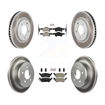 Front Rear Semi-Metallic Pad Coat Brake Rotor Kit For Dodge Grand Caravan Chrysler Town & KGA-101155