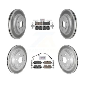 Front Ceramic Rear Semi-Metallic Pad Coat Brake Rotors Kit For Chevrolet GMC Silverado XL KGA-101158