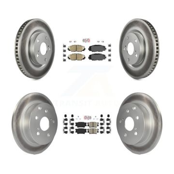 Front Rear Ceramic Pads And Coated Disc Brake Rotors Kit For Toyota RAV4 KGA-101189