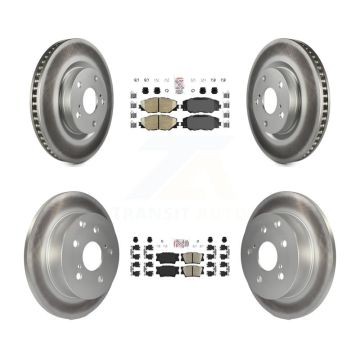 Front Rear Ceramic Pads And Coated Disc Brake Rotors Kit For Toyota RAV4 KGA-101190