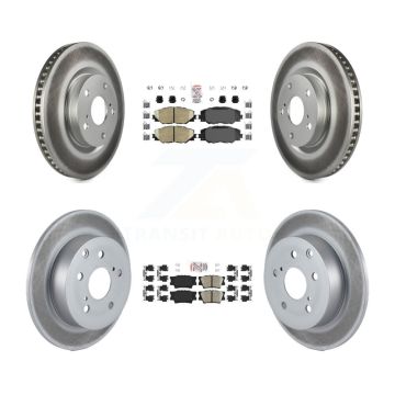 Front Rear Ceramic Pads And Coated Disc Brake Rotors Kit For Toyota Matrix Pontiac Vibe KGA-101192