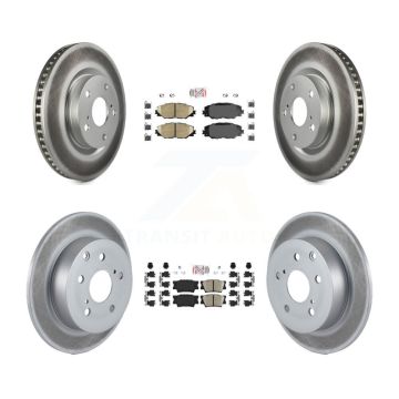 Front Rear Ceramic Pads And Coated Disc Brake Rotors Kit For Toyota Matrix Pontiac Vibe KGA-101193