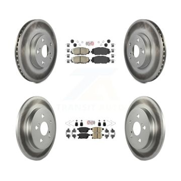 Front Rear Ceramic Pad Coated Disc Brake Rotor Kit For Toyota Corolla Matrix Pontiac Vibe KGA-101196