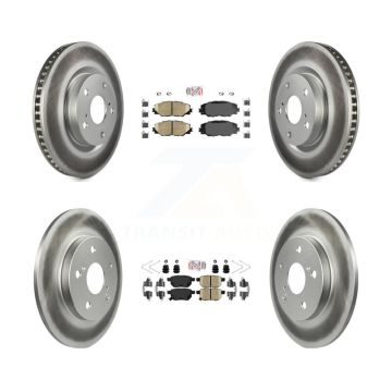 Front Rear Ceramic Pad & Coated Brake Rotor Kit For Toyota Matrix Pontiac Vibe Corolla iM KGA-101197