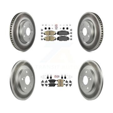 Front Rear Ceramic Pad & Coated Brake Rotor Kit For Toyota Matrix Pontiac Vibe Corolla iM KGA-101198