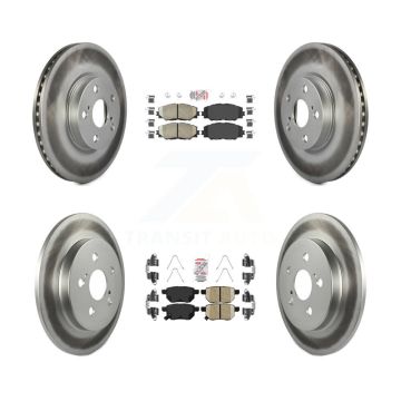 Front Rear Ceramic Pad Coated Disc Brake Rotor Kit For Toyota Corolla Matrix Pontiac Vibe KGA-101199