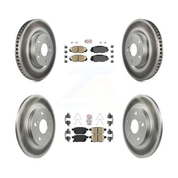 Front Rear Ceramic Pad & Coated Brake Rotor Kit For Toyota Matrix Pontiac Vibe Corolla iM KGA-101201