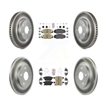 Front Rear Ceramic Pad & Coated Brake Rotor Kit For Toyota Matrix Pontiac Vibe Corolla iM KGA-101202